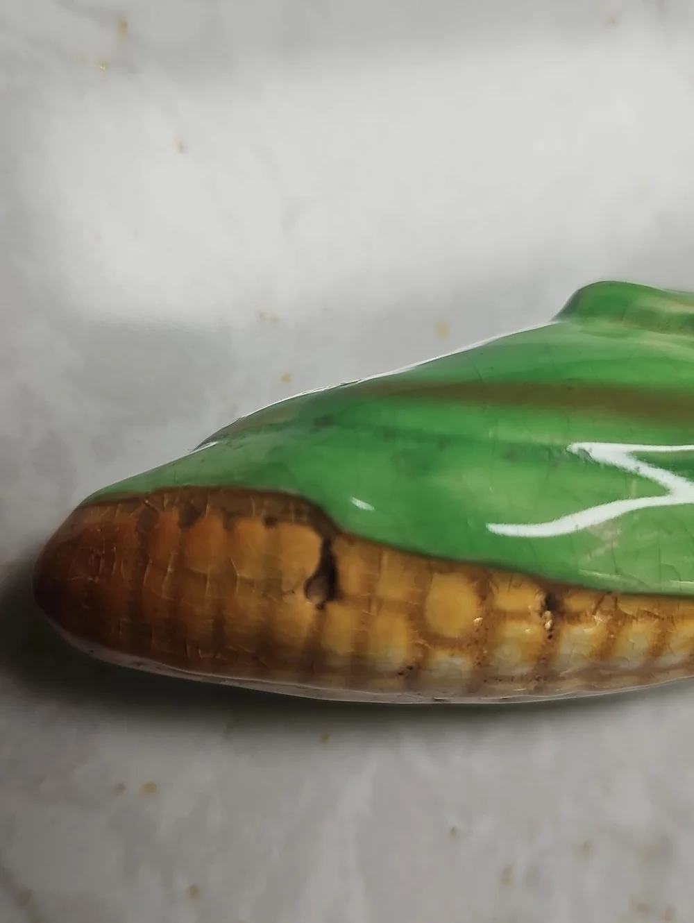 Green Corn-Shaped Ceramic Salt And Pepper (Japan)
